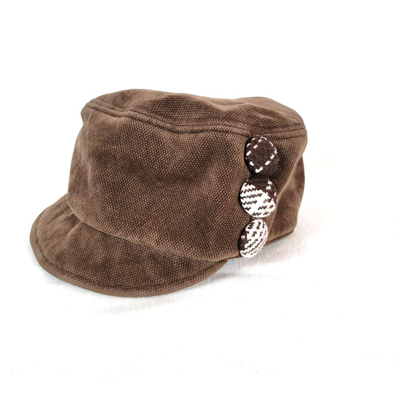 San Diego Hat Co Accessories - San Diego Hat Co Womens Button Newsboy Cabbie Hat One Size Brown Y2k 2000s Pop